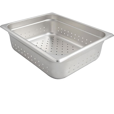 Browne Foodservice Pan, Steam , Half, 4"D, Perf, Ss 22124P